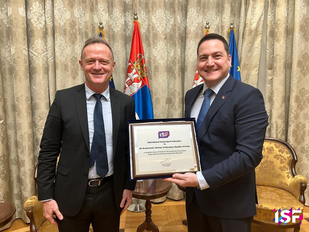 Serbian Minister of Education with Laurent Petrynka