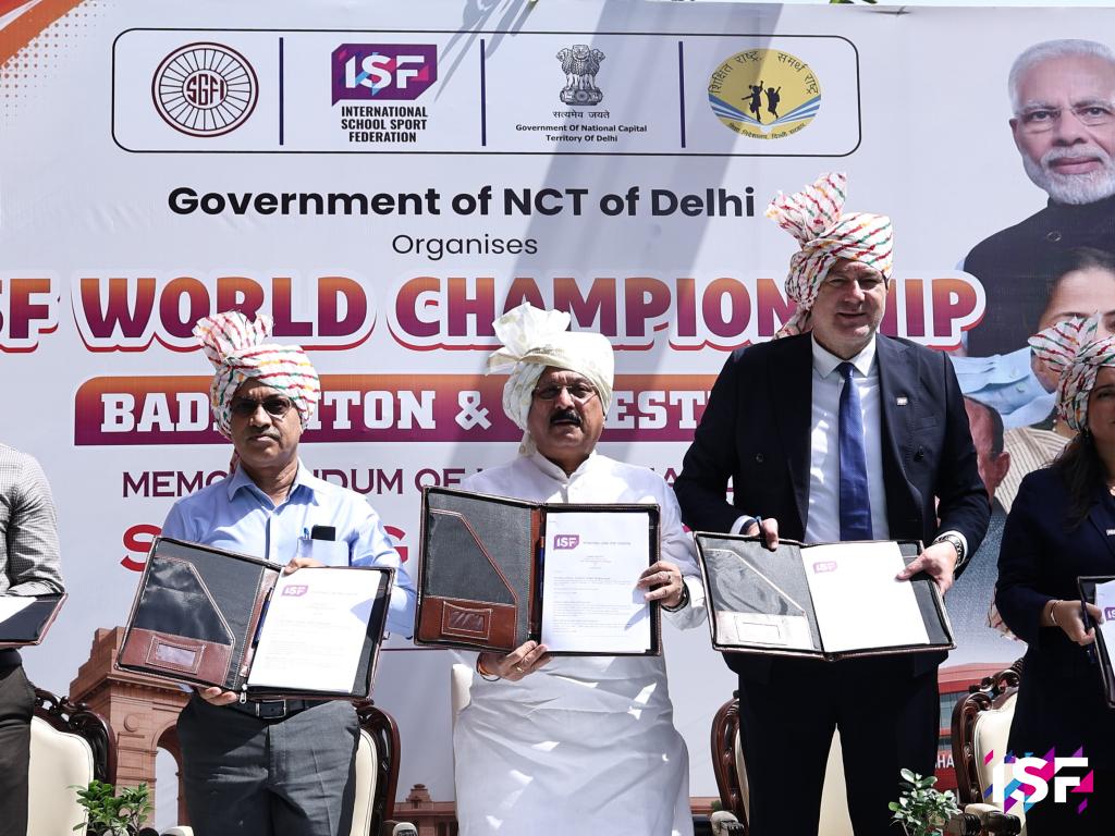 ISF President India Dehli Inspection WSC Badminton Wrestling