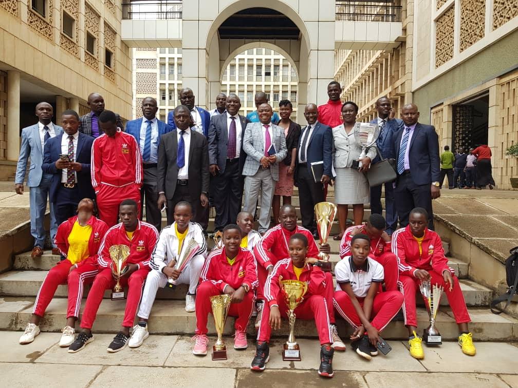 isf 1`.jpeg Uganda Secondary School Sports Association recogonized by the parliament for FEASSSA overall win