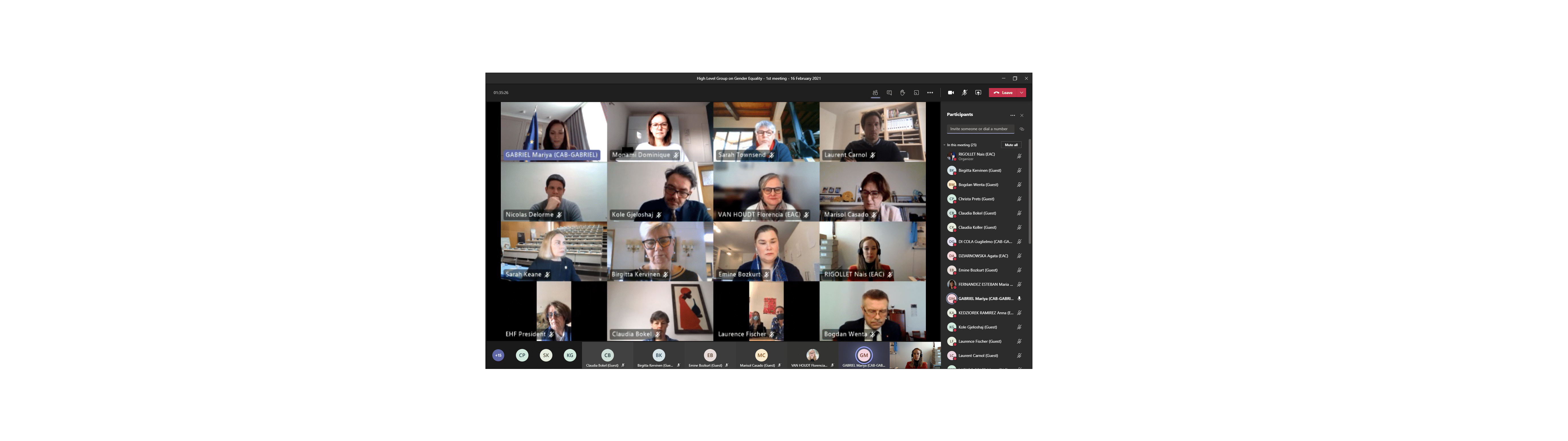 Working Meeting High Level Group on Gender Equality in Sport of the European Commission at the ISF HQ