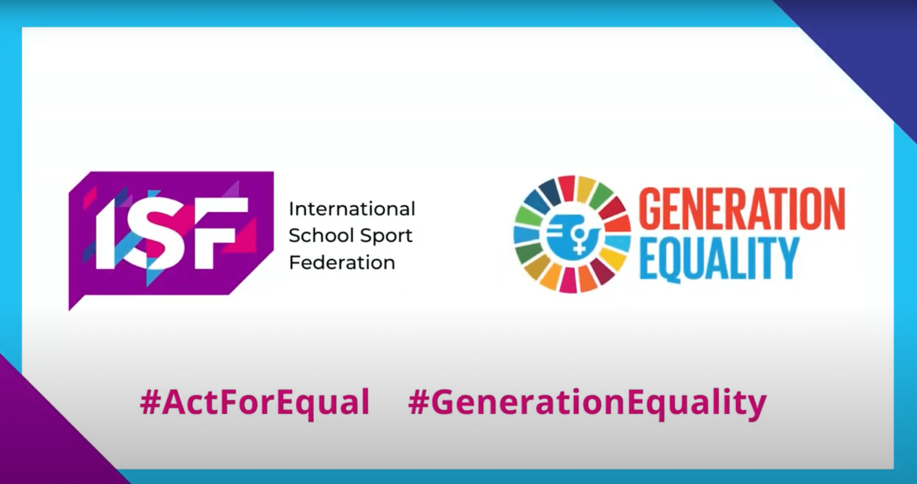 ISF Officially joins the Sports for Generation Equality Initiative