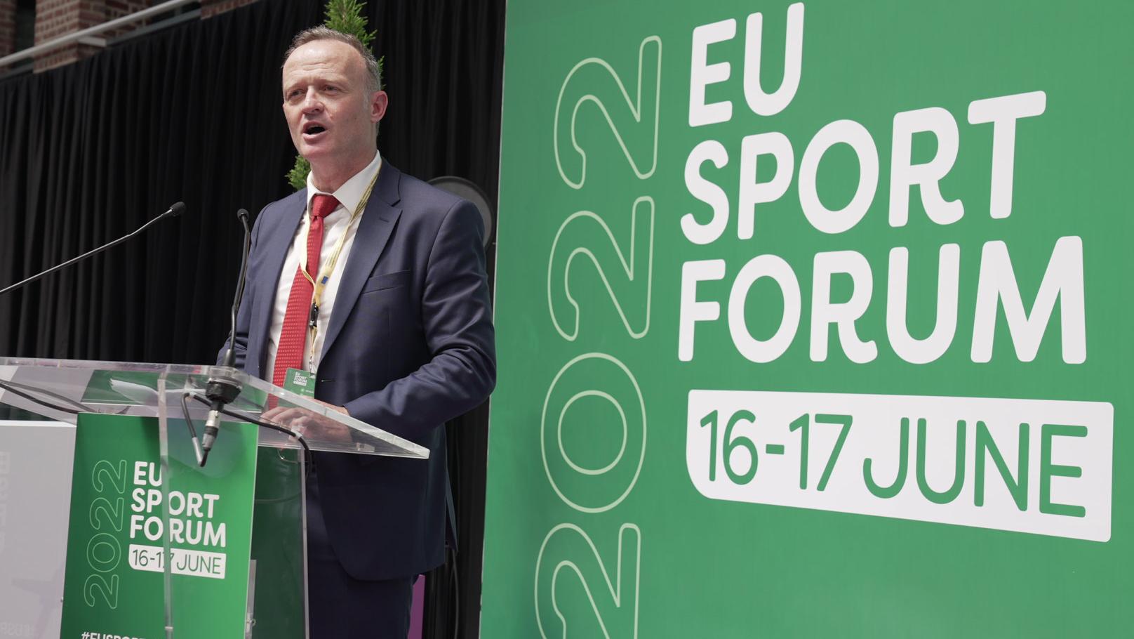 LP speaking at EU Sport Forum 2022.jpg LP speaking at EU Sport Forum 2022