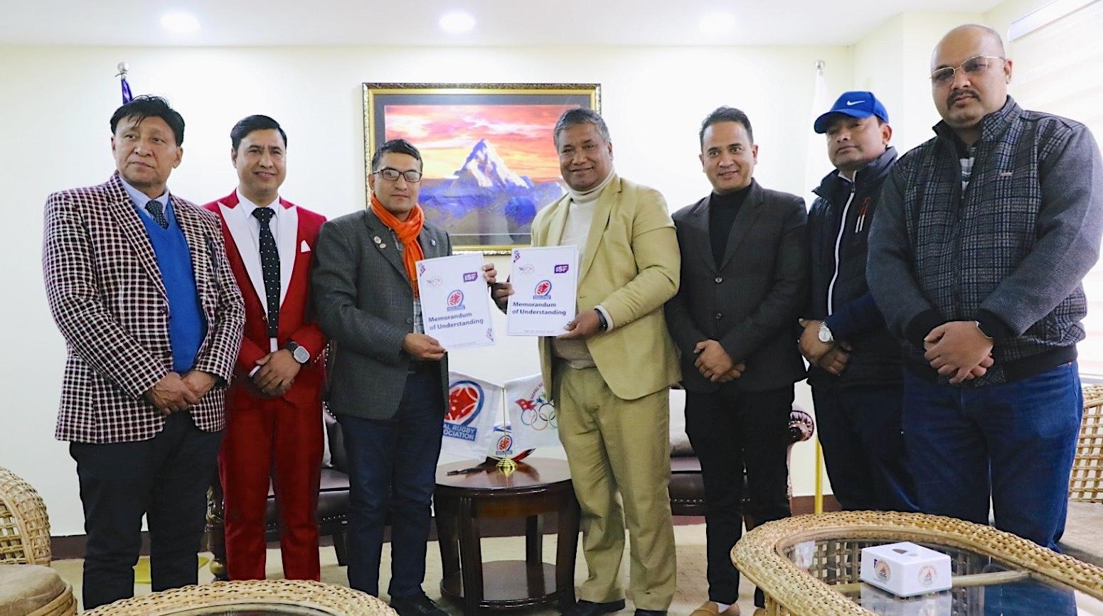 de6665ca-4dbc-4277-b8ec-0d05bfea4753.jpg Nepal School Sports Federation signed MOU with national Rugby Association