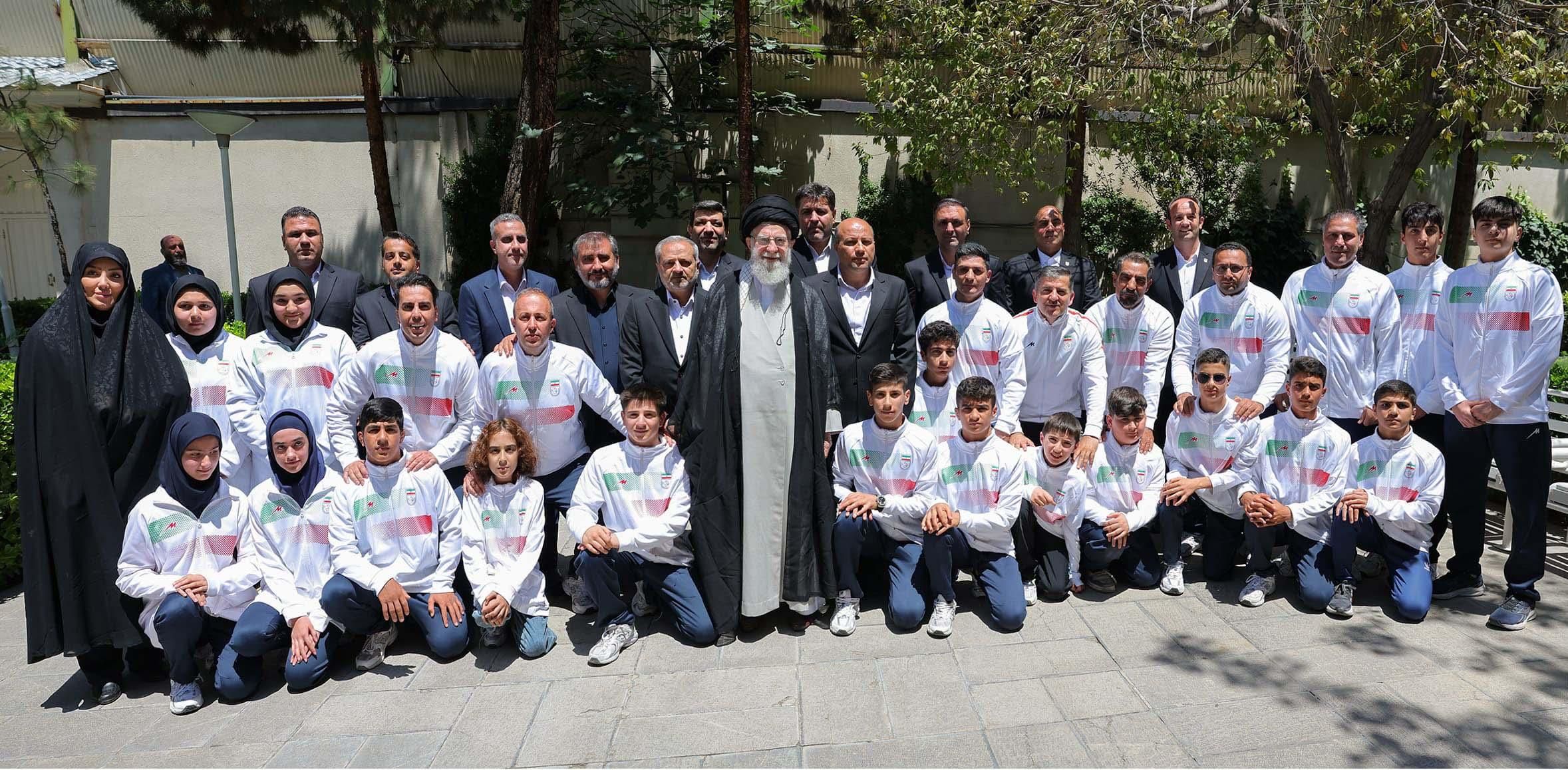 ISF U15 Gymnasiade Athletes meet Iran Supreme Leader