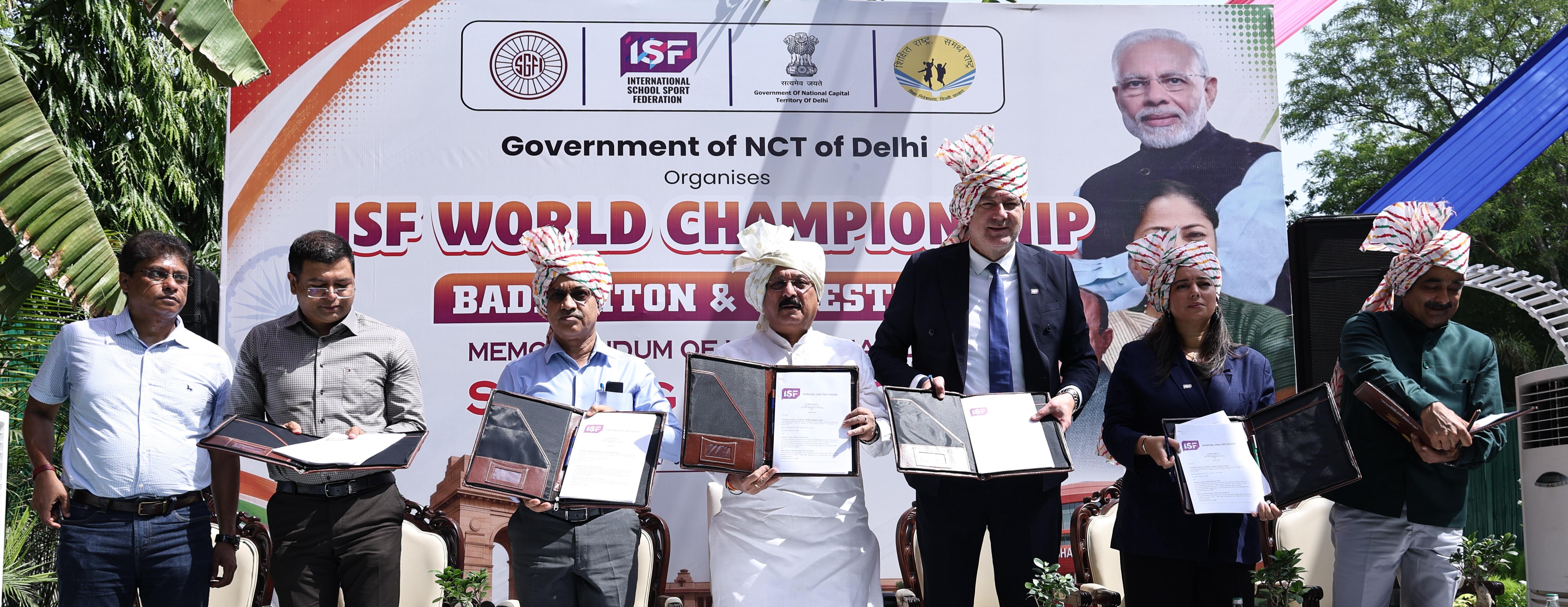 ISF President India Dehli Inspection WSC Badminton Wrestling