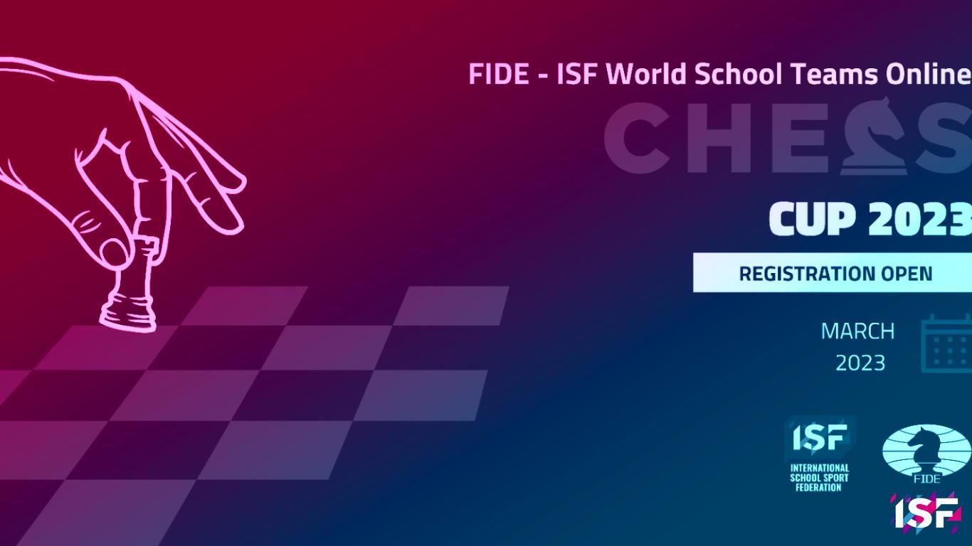 FIDE - ISF World School Teams Online Chess Cup 2023 Banner