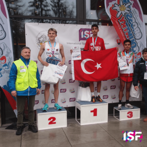 The podium of the Boys World Cross Country Championships