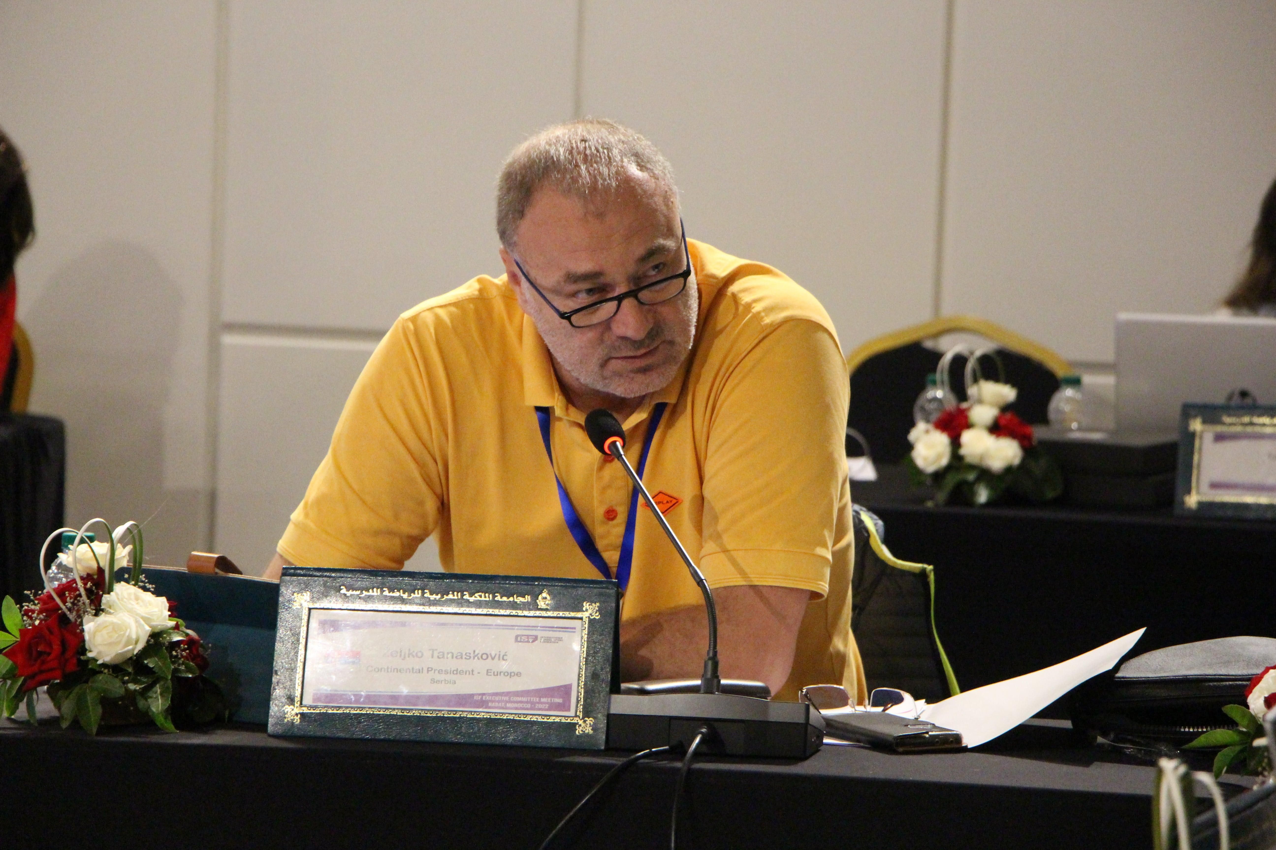 ISF Continental President Europe Tanaskovic
