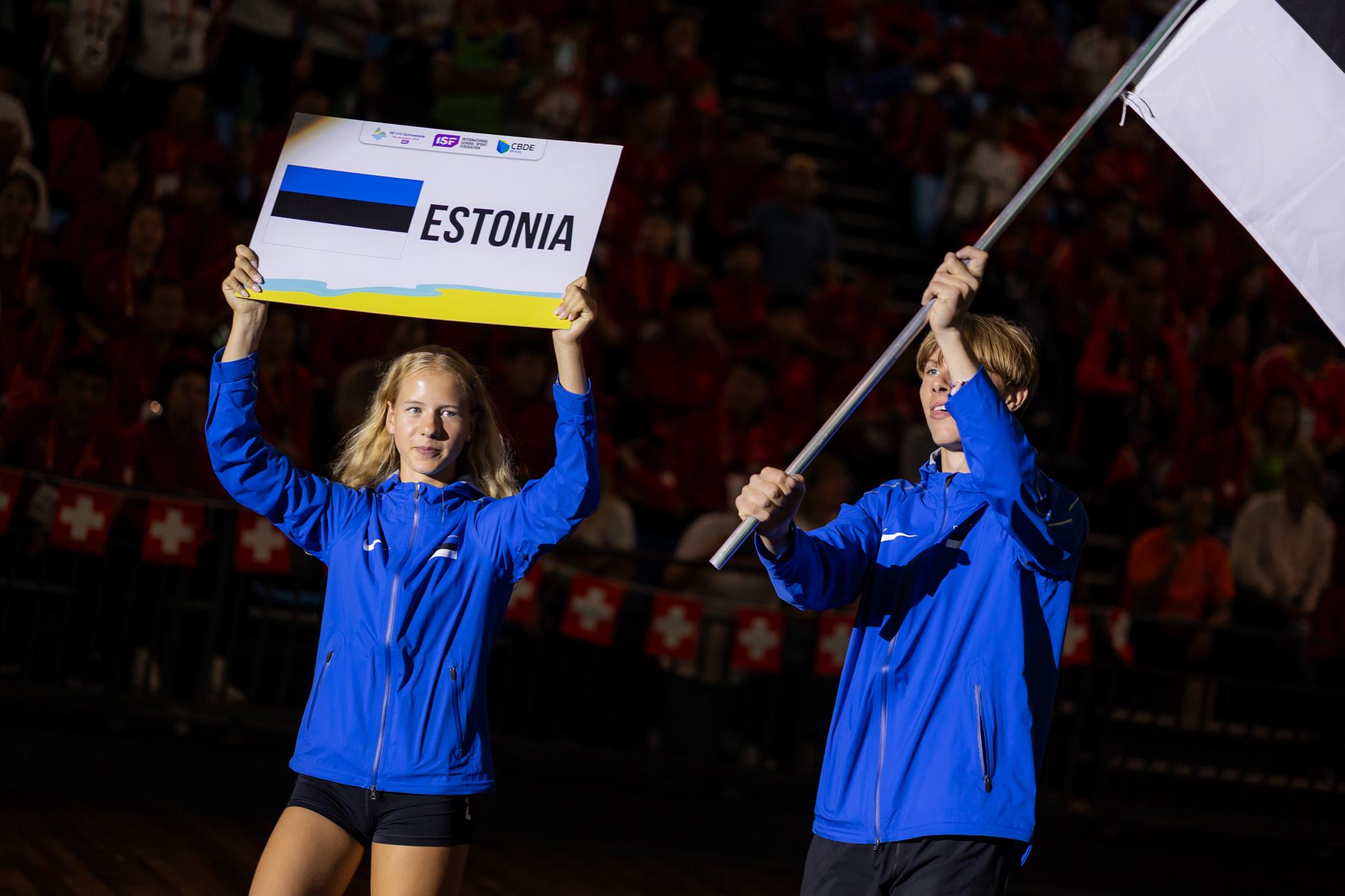 Estonia- Parade ISF U15 Gymnasiade Brazil 2023
