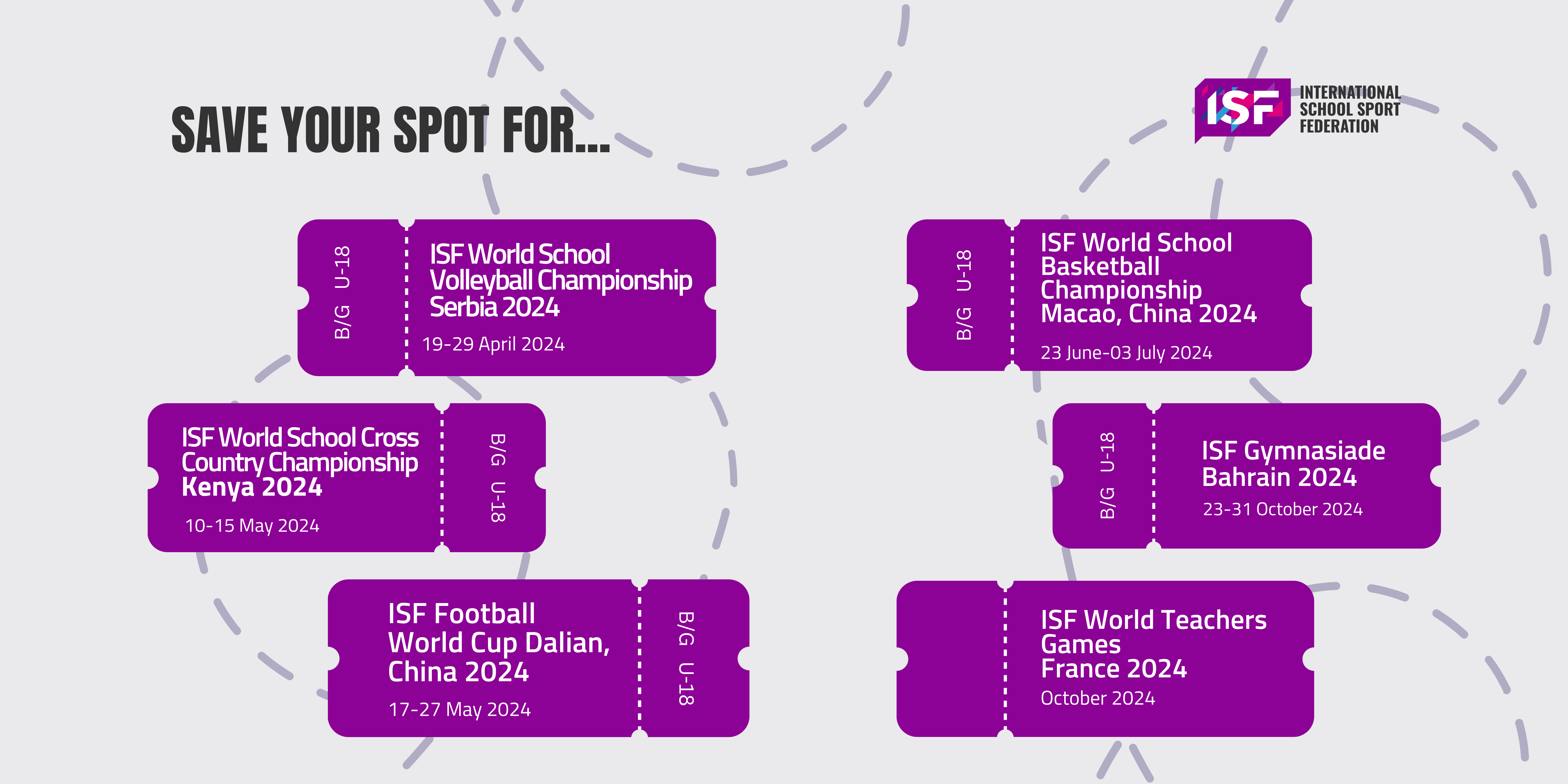 ISF EVENTS CALENDAR 2024 DO NOT MISS YOUR CHANCE TO REGISTER