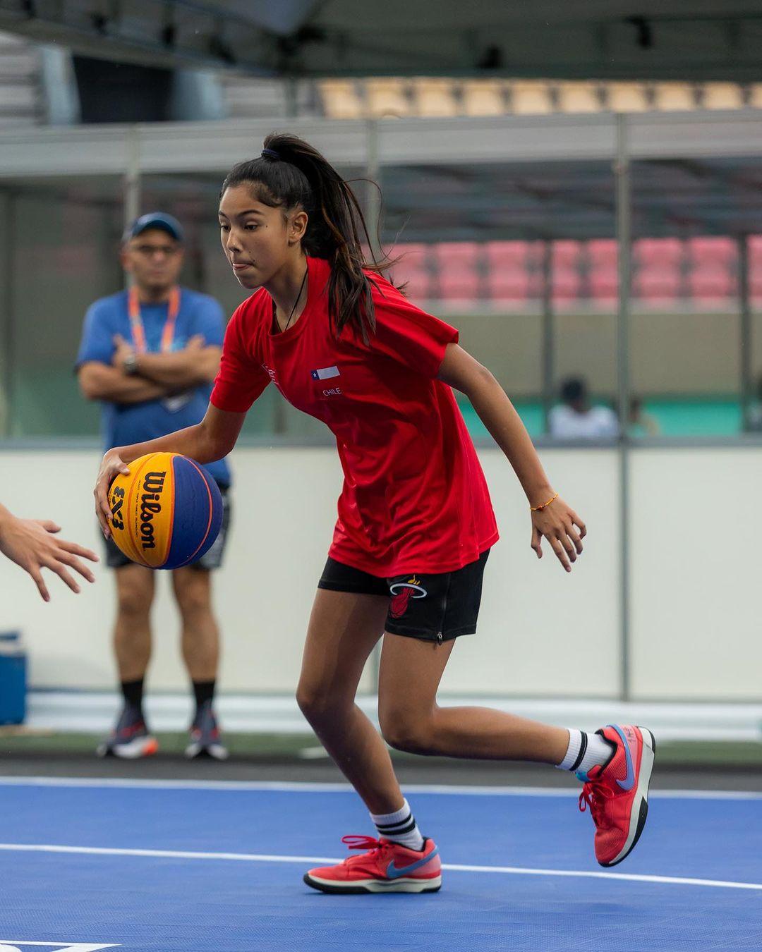 3x3 Basketballer training before U15 Gymnasiade 2023