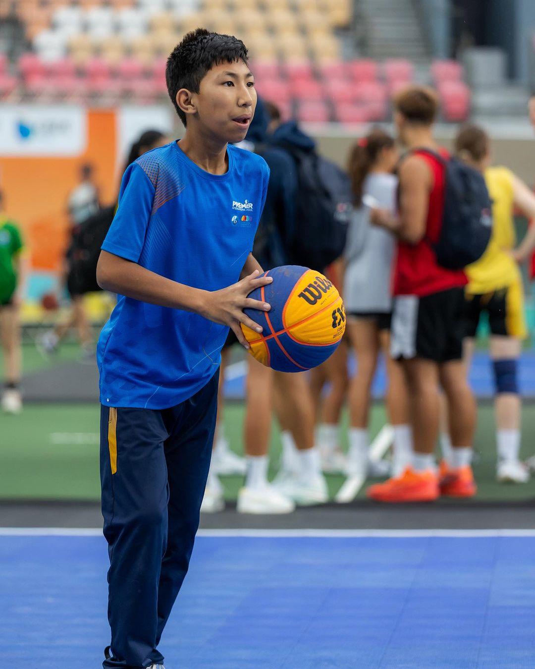 3x3 Basketballer training before U15 Gymnasiade 2023