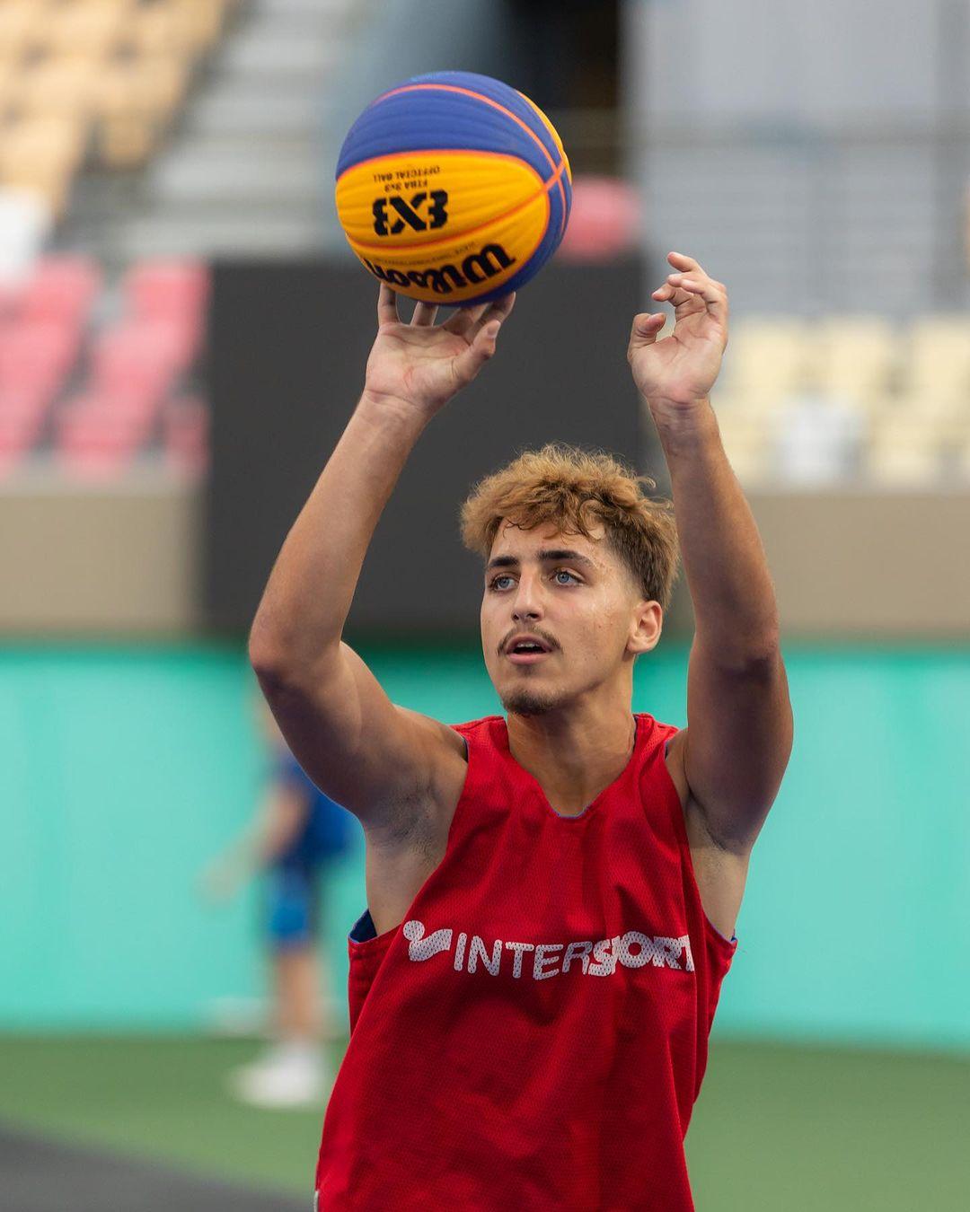 3x3 Basketballer training before U15 Gymnasiade 2023