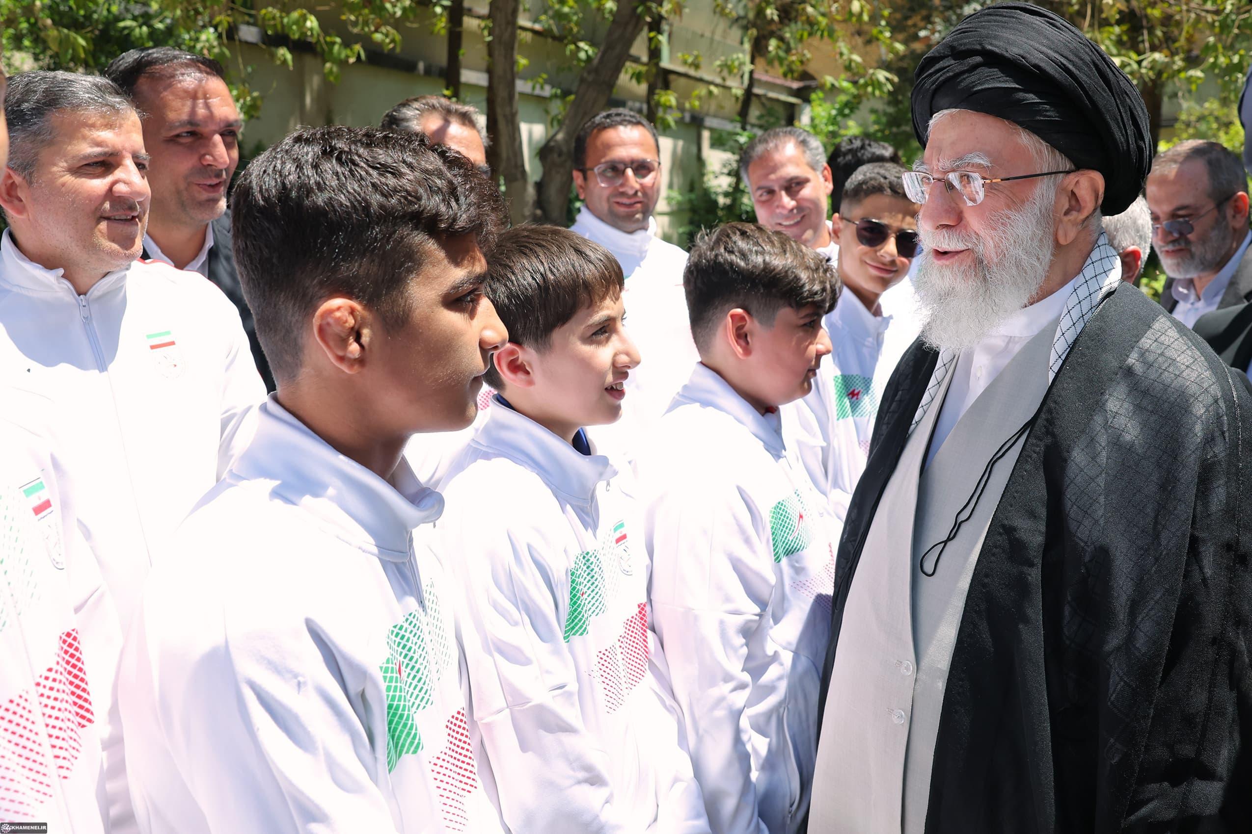 ISF U15 Gymnasiade Athletes meet Iran Supreme Leader
