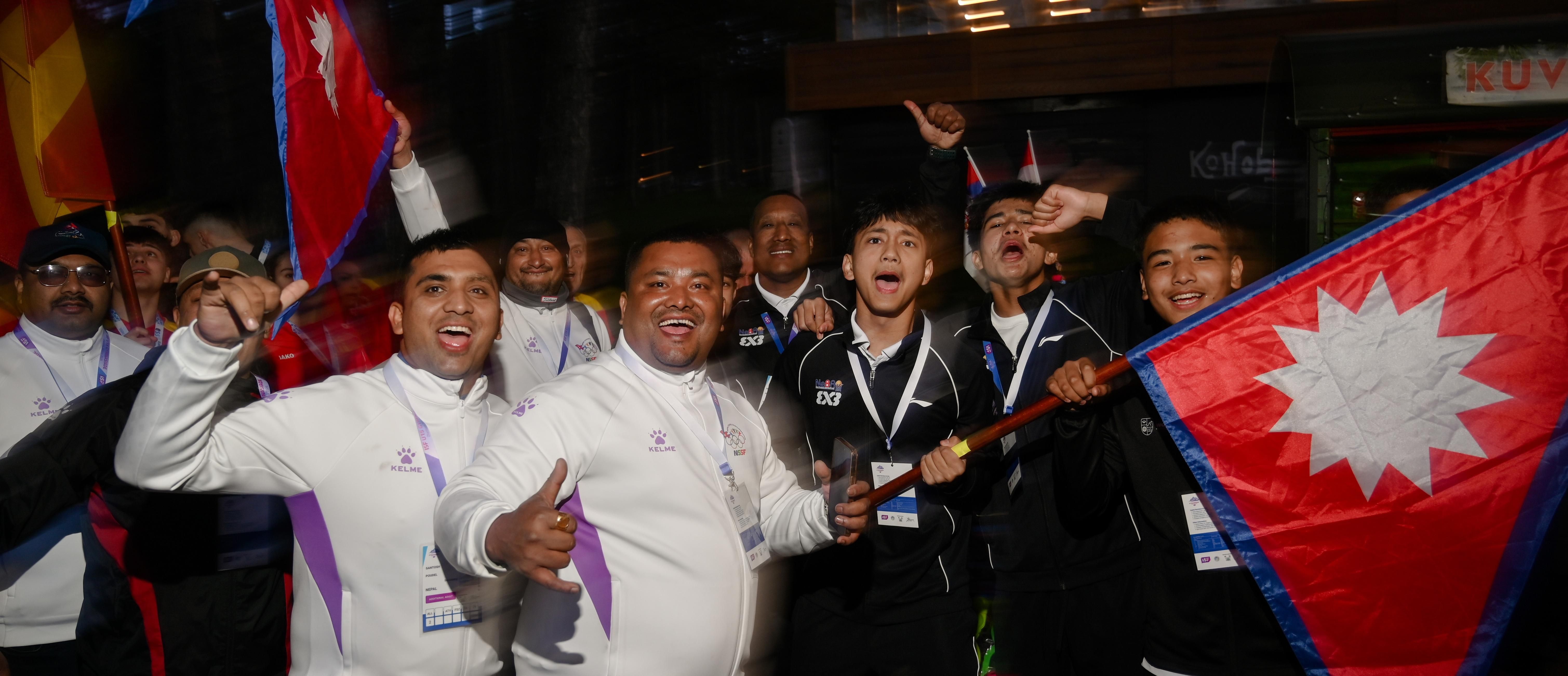 Nepal delegation Zlatibor 2024 U15 Gymnasiade