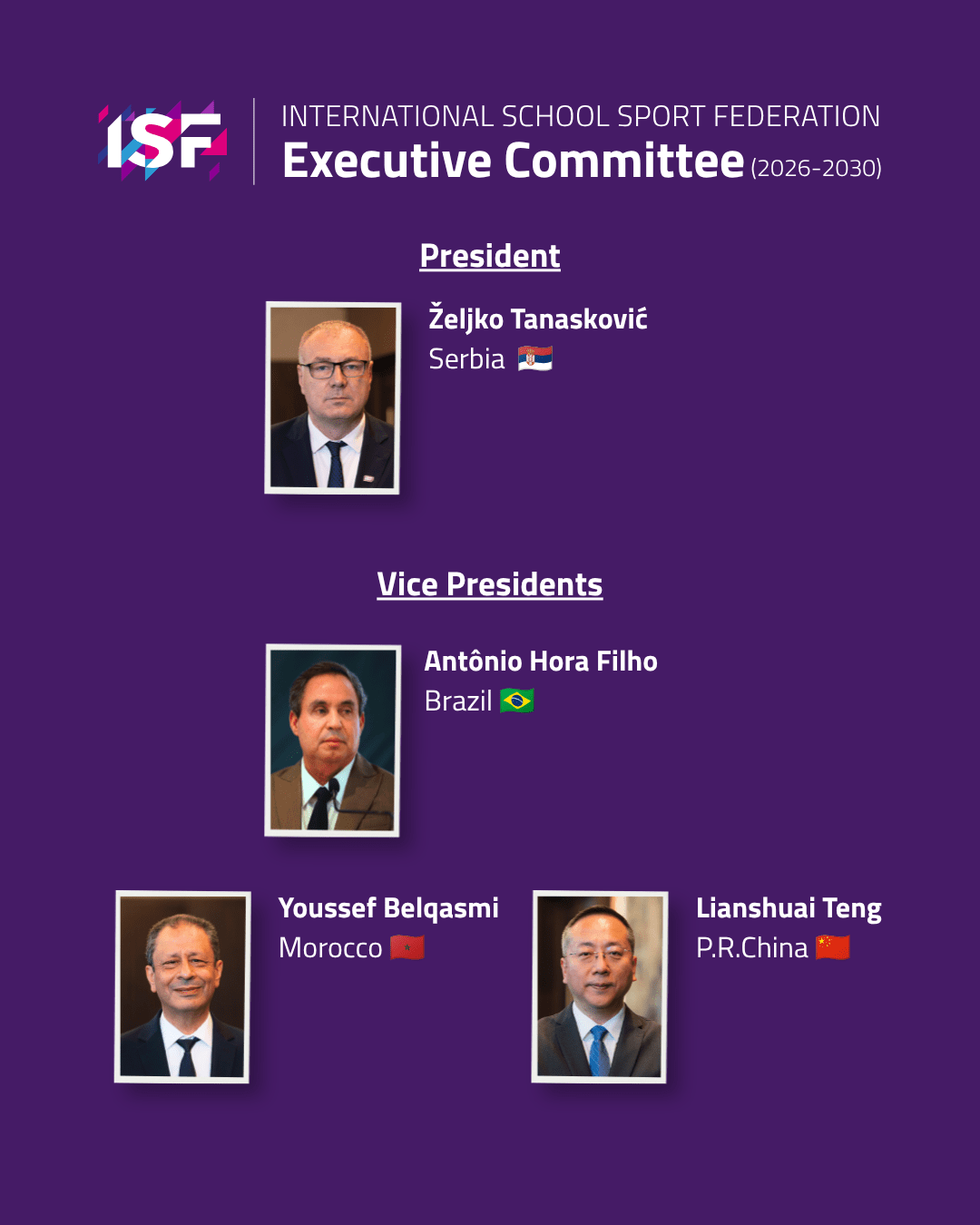 ISF general assembly GA 2026 Belgrade Serbia executive committee
