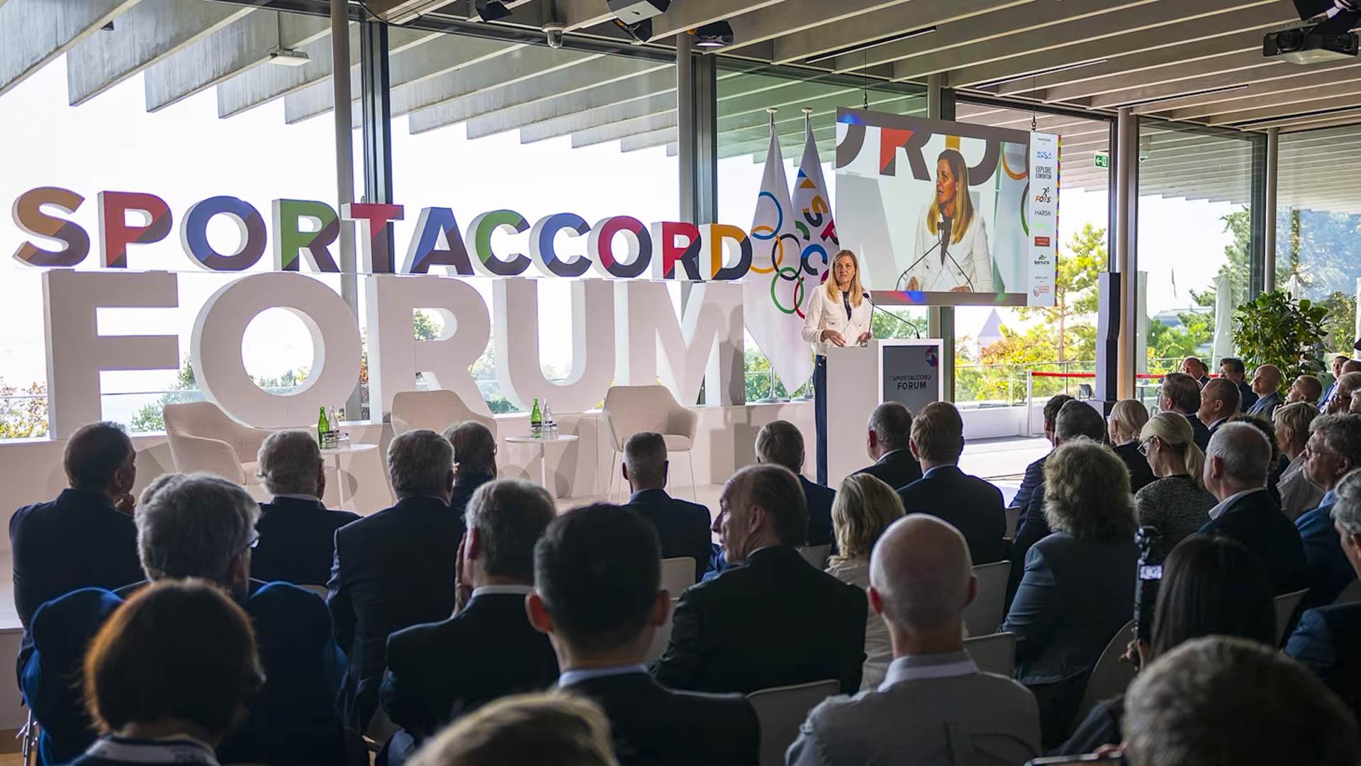 IOC president at Sport Accord Forum 2026